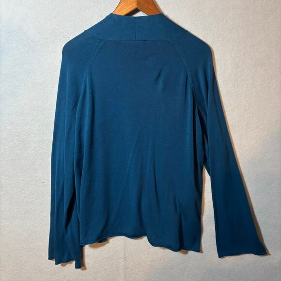 NWT Women's Size XL Nurture Rayon Blend Knit Open Cardigan Blue Draped - Picture 2 of 7